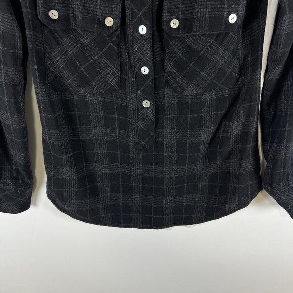 Ulla Johnson Women’s Size 2 Plaid‎ Popover Top Ruched Silk Back  Designer - Picture 3 of 7